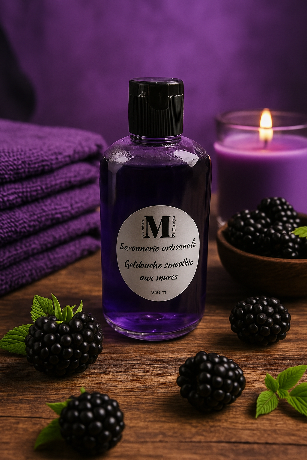 Gel de douche smoothies aux mûre 212ml