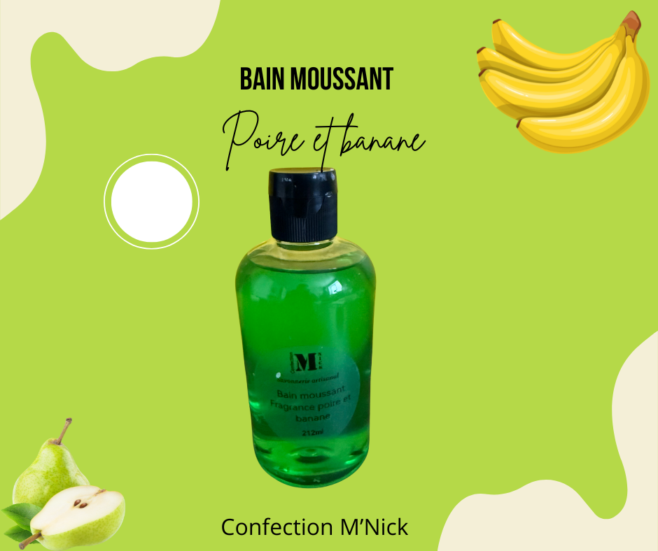 Bain moussant poire et banane 212ml