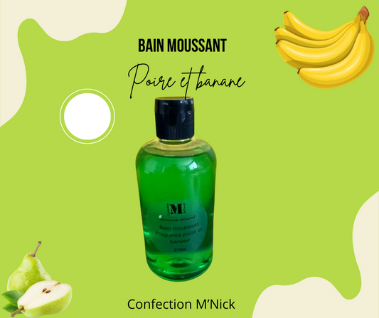 Bain moussant poire et banane 212ml