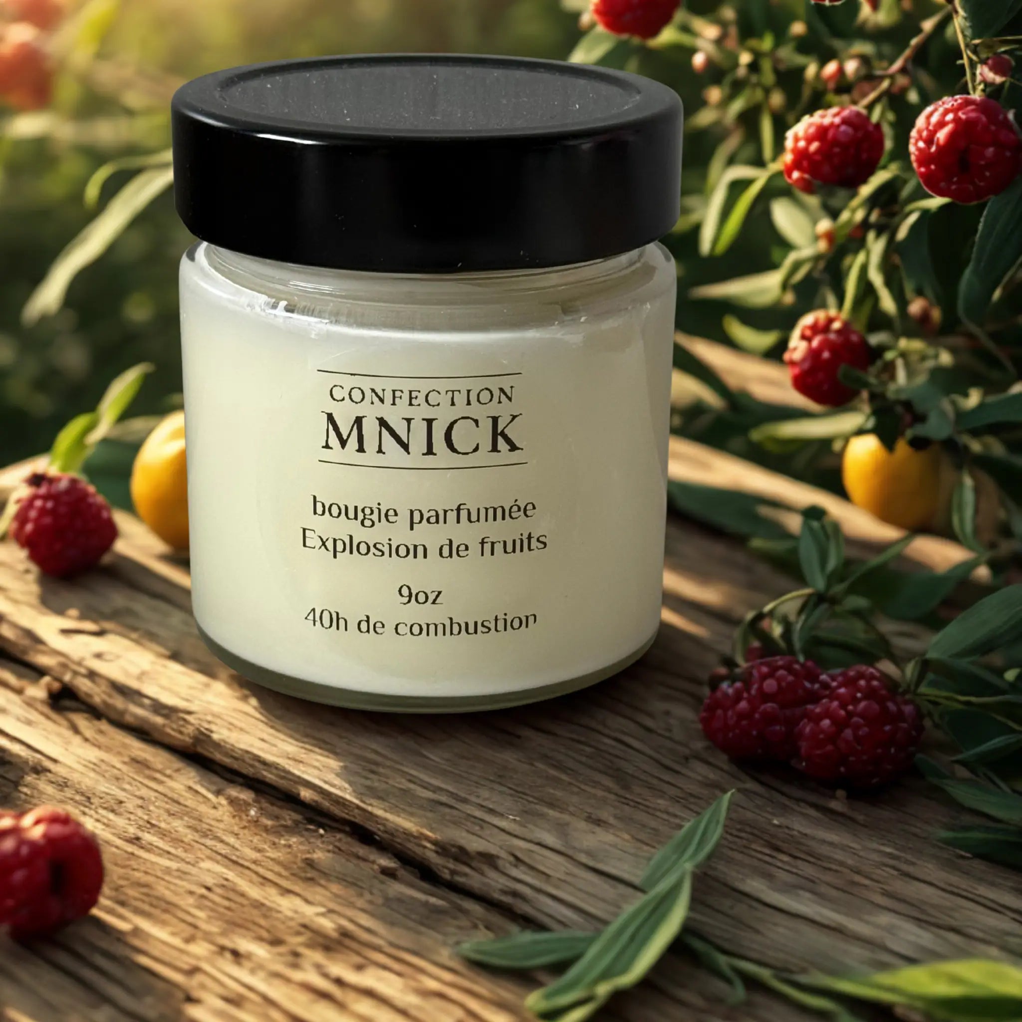 Bougie parfumée "Explosion de fruits" – 212 g / 40h de combustion