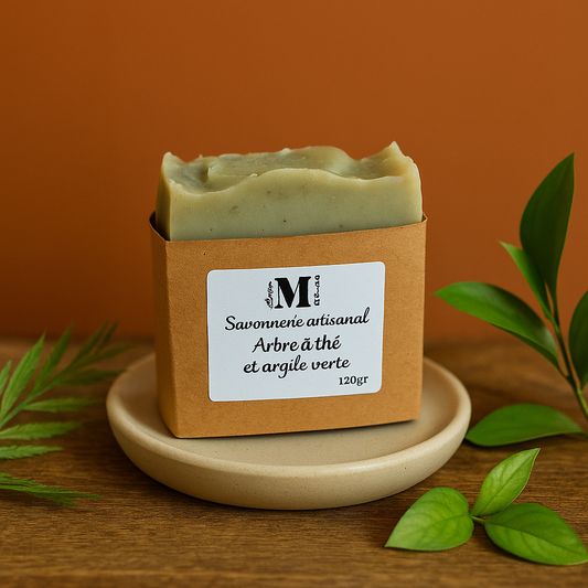 savon arbre thé et argile verte au beurre de karité 121g