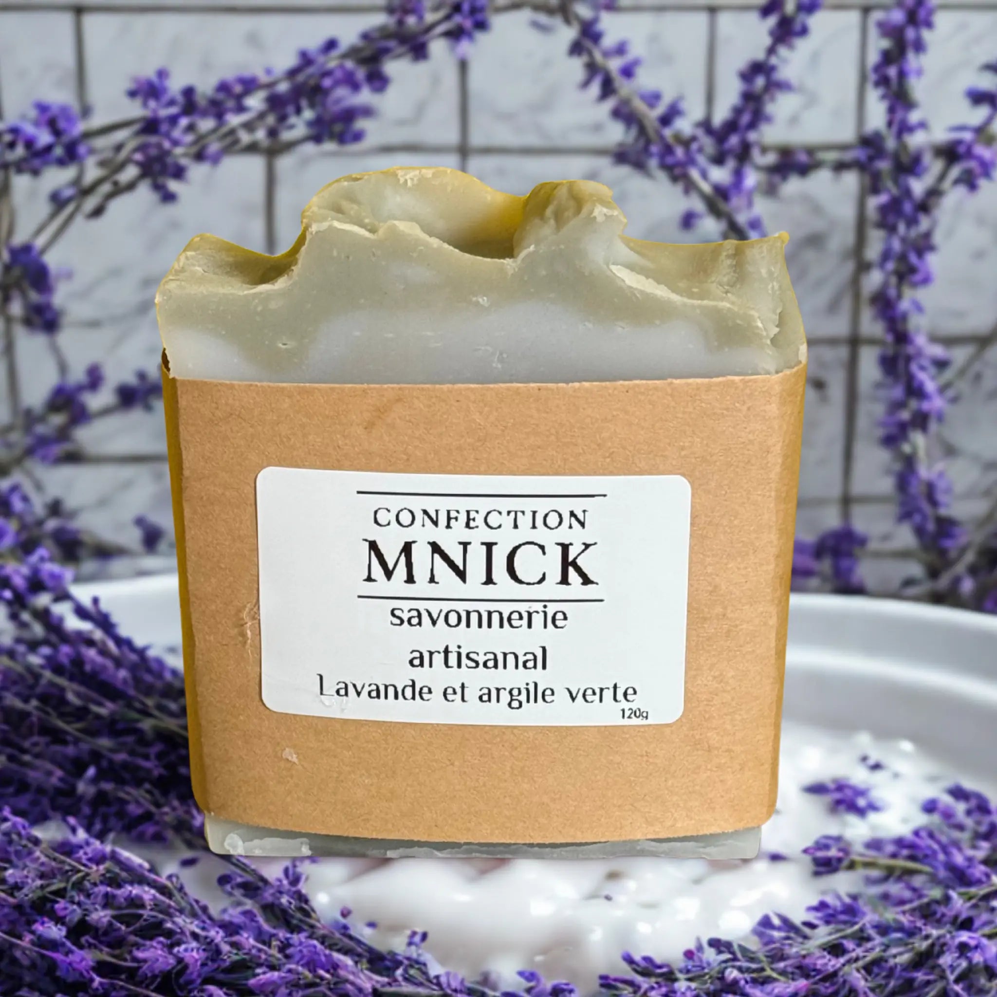 savon à la lavande et argile verte 120g